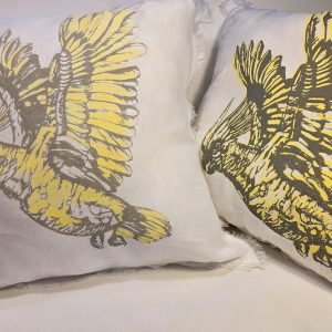 Sulphur Crested Cockatoo linen cushion cover
