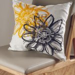Passionflower Cushion cover-Oatmeal Linen