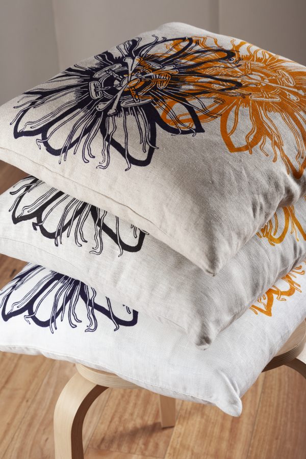 Passionflower Orange-three cushions