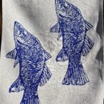 Australian Barramundi Oatmeal Linen Tea Towel