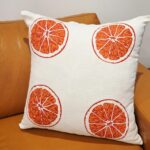 Oranges & Oranges White Linen Cushion Cover